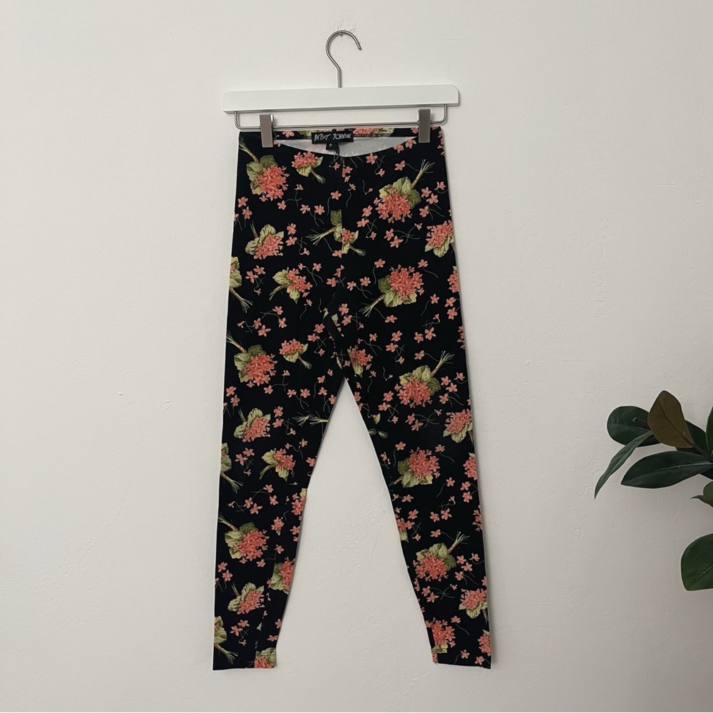 Vintage Betsey Johnson Floral Leggings
